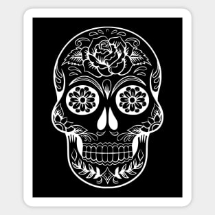 Halloween - Dia De Los Muertos - Day of the Dead Mexican Sugar Skull Sticker